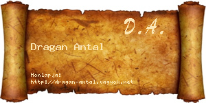 Dragan Antal névjegykártya